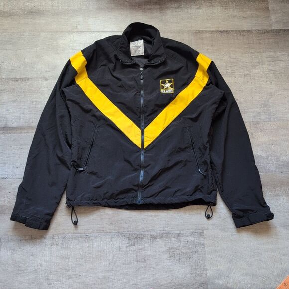 Size Small S U.S. Army Full Zip Up Windbreaker Fleece Jacket - Picture 1 of 5